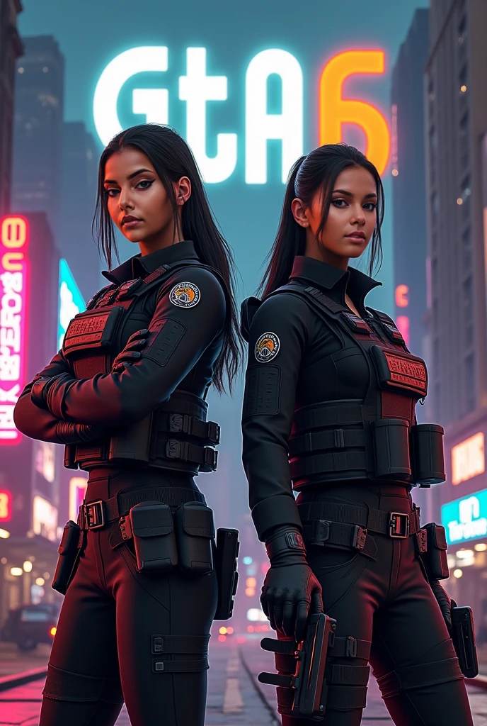 A photorealistic 4K image of Cinderella, Mulan, and Snow White reimagined as cyberpunk heroes, standing together in a neon-lit city. The scene is cinematic, with bright, pop kawaii colors highlighting their futuristic outfits while keeping their iconic looks recognizable.

Cinderella, with her blonde hair in a sleek ponytail, wears a shimmering silver jacket with neon blue accents. Mulan, with her long black hair tied back, dons a red and black armored suit with glowing red dragon motifs. Snow White, with her dark bob, sports a dark blue jacket with glowing red details and a subtle apple insignia.

The backdrop is a vibrant, neon-filled city with holographic signs. The lighting casts colorful, pop reflections, blending their classic features with a dynamic, kawaii-inspired cyberpunk world.

[Lighting: Bright neon with pop reflections] [Camera: Wide-angle full-length shot] [Resolution: 4k, hyper-realistic] [Style: Cyberpunk fashion, pop kawaii colors, cinematic fantasy] [Inspiration: Cyberpunk 2077, Pop Art, Kawaii].
