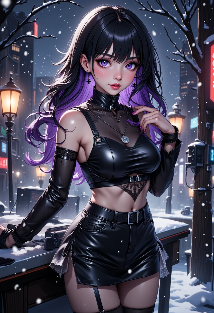 gothic reno girl,(((1 chica))),((extremely lindo and beautiful black hair anime gothic reno girl)),
(((antro peludo:1.2), Playboy_reno, reno_cornamenta,(huge cornamenta:1.5,dear cornamenta:1.5,blooming cornamenta:1.5))),(pechos grandes:1.4),sagging breasts,((((Coletas de pelo negro:1.35,Twintails de pelo grande,ear breathing)))),(((rojo_eyes:1.3))),intrincado eyes,hermosos ojos detallados,symmetrical eyes,ojos grandes:1.5,(((piel brillante:1.5,piel brillante: 1.5,piel bronceada,piel brillante,very piel brillante,cuerpo brillante,plastic glitter skin,exaggerated piel brillante,piel iluminada))),(spider lower abdomen,cintura estrecha,cadera ancha,athletic body,piernas infladas,muslos gruesos,cuerpo detallado,(cara detallada)),
lindo,cachonda,seductor,erotic,(((NSFW))),
zettai ryouiki,Ropa reveladora,mostrar piel,(((Sexy Gothic Fur Coat, gothic fur coat costume, wearing a gothic fur coat:1.3,dark rojo winter coat))),((rojo goth mini-skirt,rojo goth mini skirt with furry edge,correas de tanga visibles, ombligo)),((correa de calzoncillos)),(rojo gothic clothes,semidesnudo,with little gothic clothing),((((sombra de ojos negra,Delineador de ojos negro grueso,Long, dramatic eyelashes,LABIOS NEGROS))),(((intrincado outfit,intrincado clothes,embroiderojo outfit,traje adornado))),
(dynamic pose:1.0),avergonzado,(centerojo,escala para ajustarse a las dimensiones,regla de los tercios),
(((winter town adorned with festive decorations and a majestic Christmas tree))),(((luces brillantes sobre el pueblo))),(((tree crowned with stars))),(((plaza del pueblo festivo))),(((nieve))),(((nieve-coverojo scene))),(((Las maravillas de invierno))),(((nieveflakes))),(((Cabins and houses))),(((escenario))),
(Adornos de invierno brillantes),high resolution,sharp focus,(ultra detallado,Extremadamente detallado),(obra de arte fotorrealista:1.37),(Extremadamente detallado CG unity 8k wallpaper),(((colores vibrantes,tema vibrante))),(intrincado