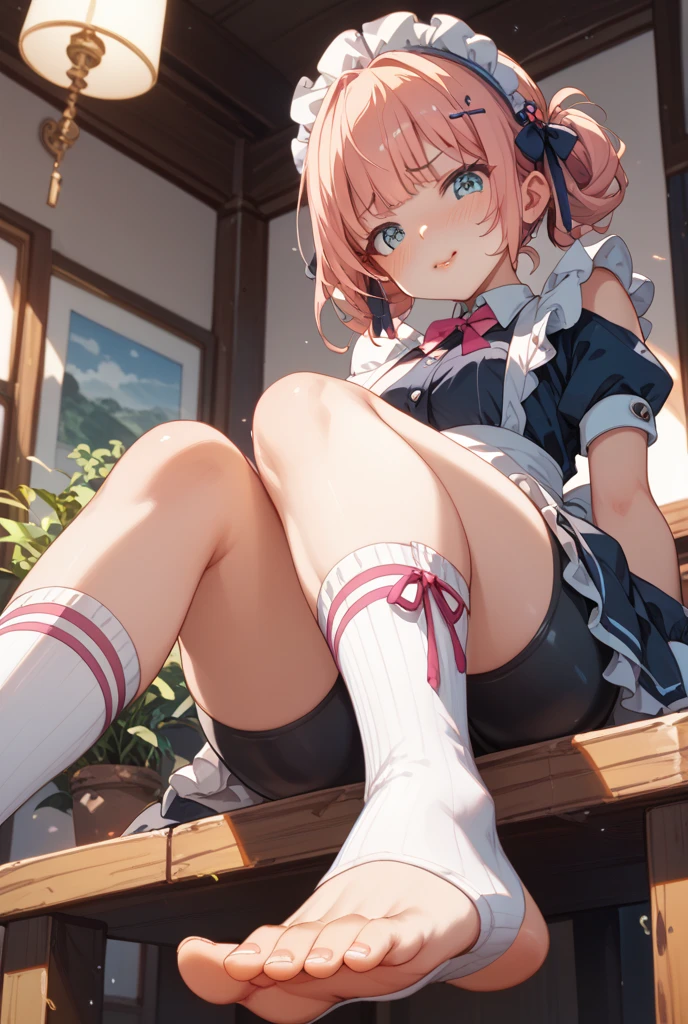 (highest quality:1.2),(Super Resolution),(1 person),(Cute Woman),Jump from a high place,(Angle from directly below:1.2),(Frilled Skirt:1.2),(Skirt flip:1.2)(whole body:1.2),(Petite body:1.2),(Tattoo on the inside of the thigh:1.2),(Taller twin tail hair:1.2),(garter belt),(Pink Panties:1.2),(｛　Marie Rose:1.5　｝),(Pink Hair:1.2),(Shiny Knee Socks:1.2),(Jump with your knees wide apart in a dynamic pose:1.2),(Navel exposed:1.2),((Jump in M-leg pose)),Hot nights、(garden),(A shy smile),(Hot and profuse sweat),(The body is slim:1.2),(Beautiful Butt Model:1.2),(Low - Angle:1.3),(Riding an invisible horse:1.3),(ランジェリー with a big hole in them),(Jump with your legs wide apart like a gymnast:1.2),(Jump with your knees wide apart:1.5)
