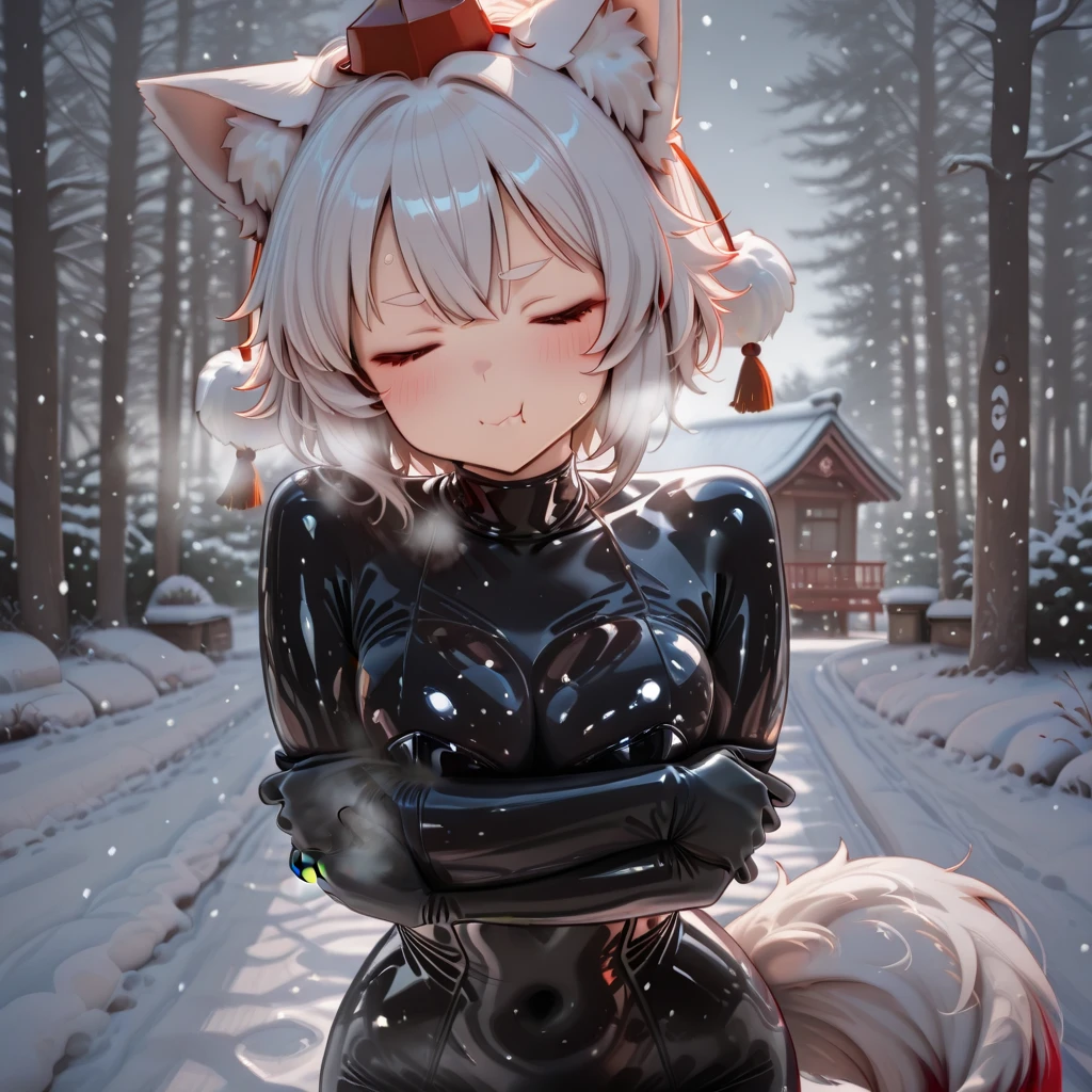 NSFW,masterpiece,Highest quality,High resolution,Super detailed,Shirakami Fubuki\(Hololive\),Gray Hair、One-sided braid、Ahoge、Earrings、Fox ears,Fox Tail,(Leather leotard),High leg,Open crotch,(Body Harness),Micro Mini Skirt,Fishnet tights,Embarrassed,Frustrated face,Lust,blush,Expecting face,(Ahegao),Smirking face,Love Hotel at Night,Luxurious Room,sofa,low table,sake,chandelier,(To flatter),want,Streaks,(Sex slave),(Middle-aged men),A man puts his hands on her waist and hugs her,Having sex,Insert,Creampie,heart,Surrender,Wet,(Squirting),From the side