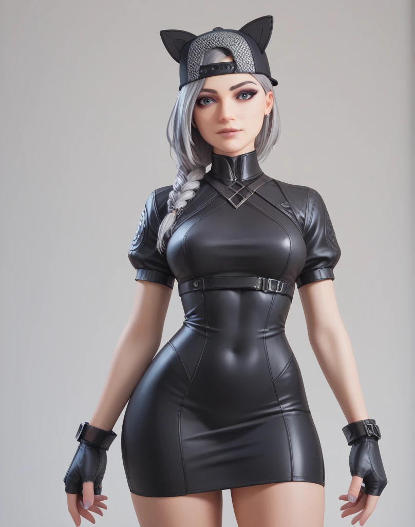 masterpiece, best quality, (photorealistic:1.9), beautiful lighting, (extremely detailed CG unity 4k fhd wallpaper), realistic, High Detail, Sharp focus, dramatic outdoors,
(((1girl, solo))), 14age, long hair, (grey hair), metal armored dress, braids, full body, hiqcgbody, power armor,