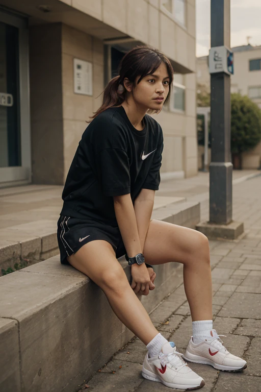 aya Ueto、non-sleeve、jersey、Raw photo、realisitic、8K、Nike shoes、tabi、