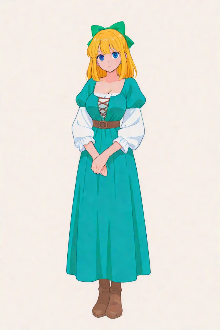 close-up,Lace,Panties,Skirt_lift, 鳥山明, Serena Doc, 1girl in, Blonde long hair, Hair pulled back, Blue eyes, bead, Necklace, earrings, Green Hair Band. Green and white costume, long skirt, Super masterpiece, Highly detailed, Highest Quality, One girl's art full color anime, looking at the viewers, Innocent, forest and grassland:1.5, Laugh, Portrait, Looking at Viewer, Spread Leg, itting open legs,