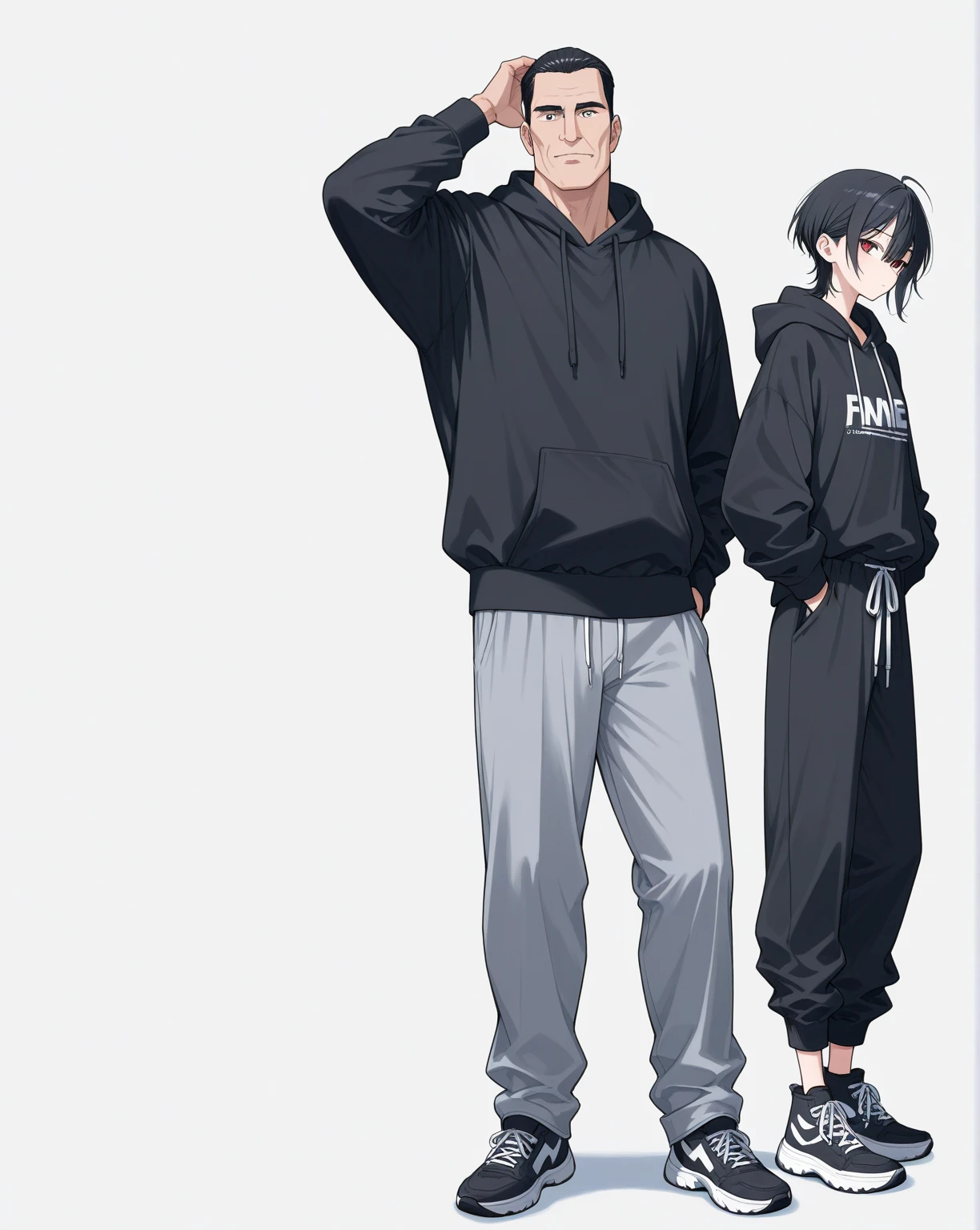 best quality, masterpiece, (realistic: 1.2), 1 man, Eren Jaeger, real life, live action, black jeans, black pants, brown hair, attack on Titan, sunset background, black jacket, slim body, high definition, high quality, manbun