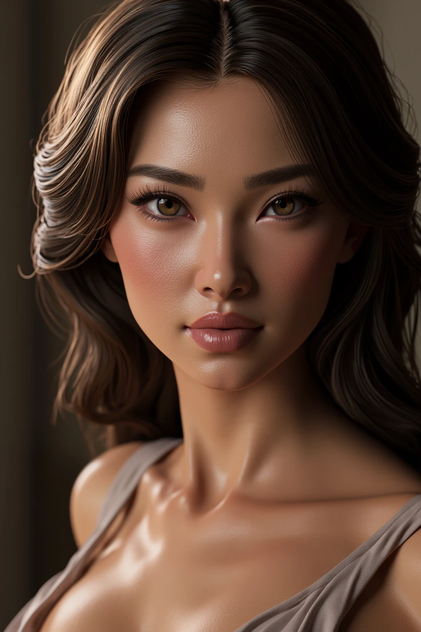 ((table top, best quality, high resolution, nffsw, pixel perfect,  4K, nffsw, nffsw))), 1 girl comes in, single, alone, Beauty、see full body、 ((Medium curly hair, smooth, brown hair)), ((brown eyes, Beautiful eyelashes, realistic eyes)), ((detailed face, blushing:1.2)), ((เนื้อsmoothเนียน:0.75, realistic textures:0.65, realistic:1.1, Anime style CG)), Medium bust, Dynamic angle, perfect body,  ((naked))、I don&#39;t wear shoes.、White Sox)), Classroom without people、sitting on the table、lower&#39;I lifted my feet off the table...........、Evening、、((Looking up from below))、A very embarrassing panicked smile.、(Lift your skirt with your right hand.、Open both legs.、Light pink floral lace panties)、