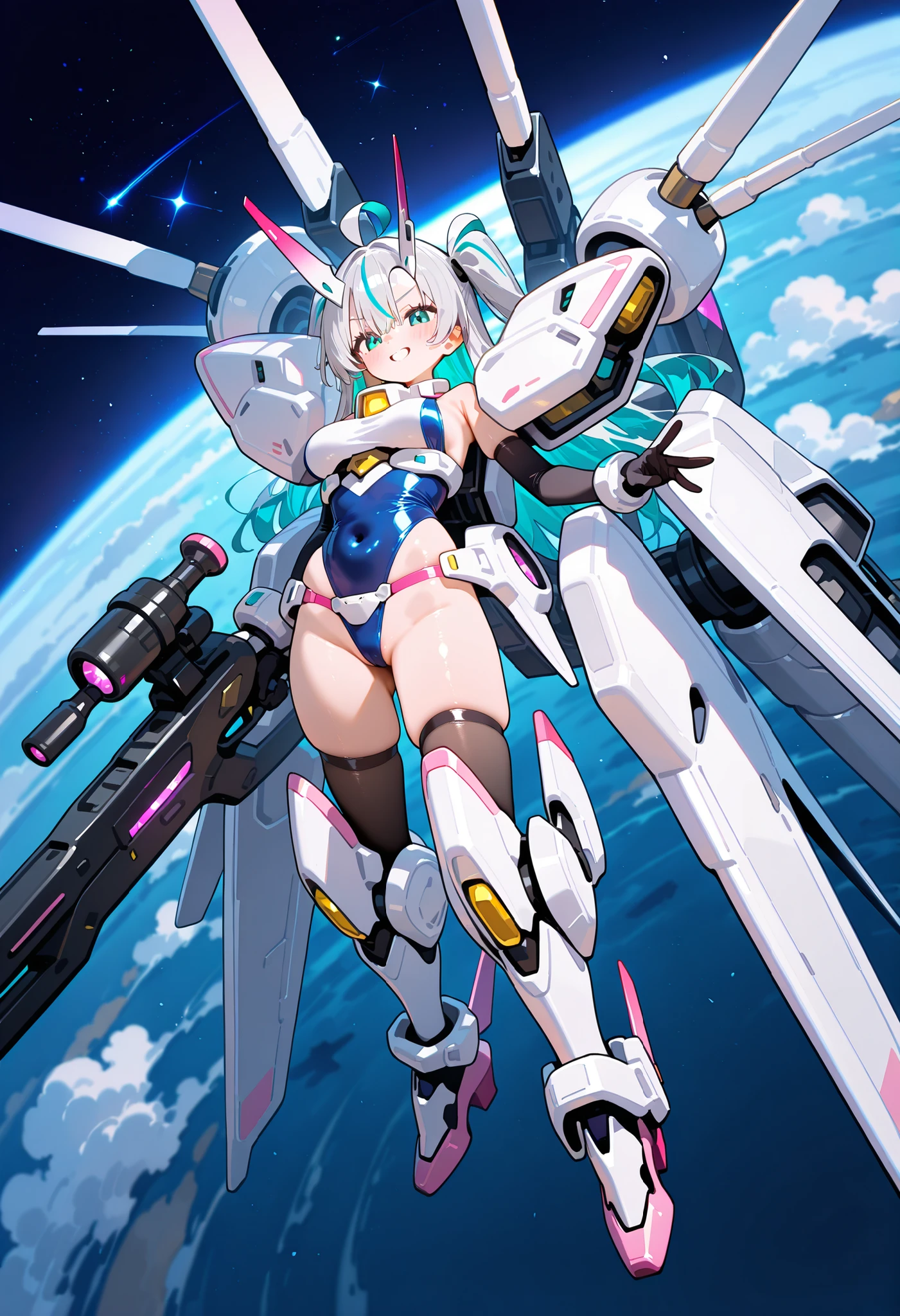 highest quality, masterpiece, 1 girl, valsione r, mecha musume, Machinery Parts, Long Hair, Redhead, Green Eyes, Medium chest, Mech Armor, robot, Mechanical Wing, milky way, space,Underarm, blush, Lips parted, Wide Hips, Thick thighs, Huge breasts.eroticい.Ticker,I&#39;M in heat,Futanari,frustration,erotic漫画,Licking one&#39;s lips,The eyes are heart-shaped.Nasty Woman,.erotic,Acme,Pervert woman,sexy, Full Body Shot, Masterpiece.,