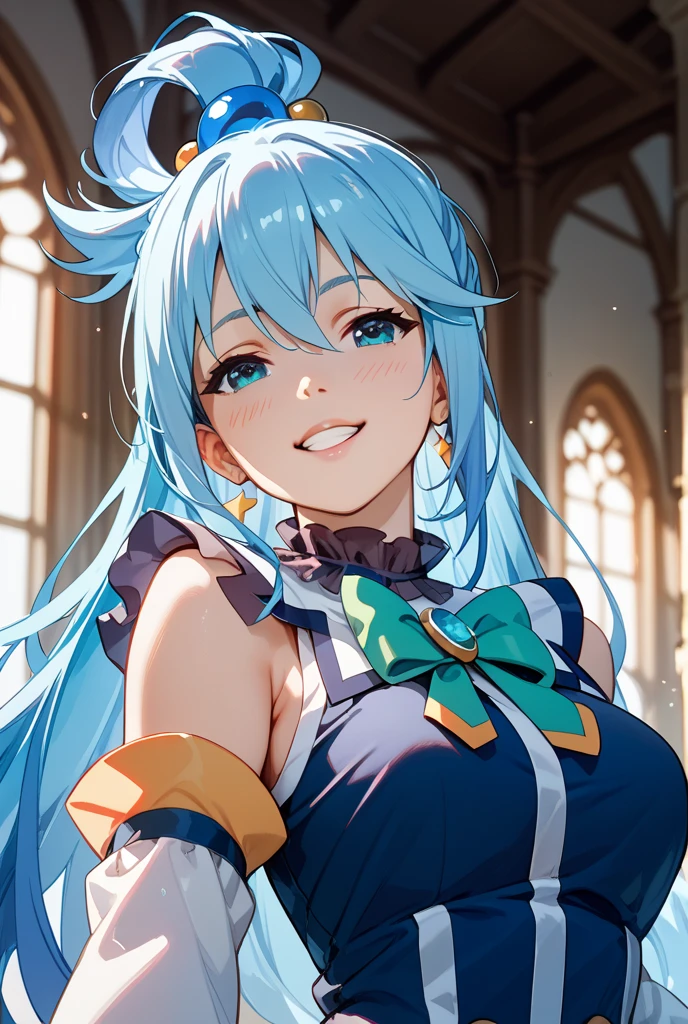 (best quality, high resolution, masterpiece:1.2), Very detailed, Practical:1.37, (Perfect anatomical structure),1 girl,,Cute Japanese Girl,18 years old,(Transform into a Super Heroine Robot),Super cute face,Beautiful Skin,Radiant Skin,beautiful eyes,((laughter)),(Futuristic Gloss Ultra-tight Semi-transparent Holographic Super Heroine Plug Suit:1.2),Detailed clothing,,cyber necklace,Light blue hair,Double tail,Idol Makeup,(My body is enveloped in light:1.3),Active Pause