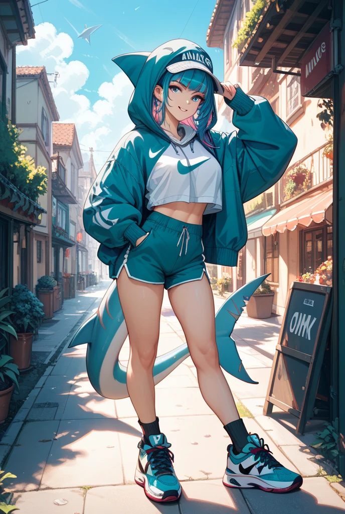 Arafi woman wearing blue leggings squatting to catch fish, cute girl wearing a tank suit, , Crouching anime girl, photo of slim girl model, Engaging pose, wenfei ye, uhd candid photo of dirty, Beautiful Model Girl, beautiful anime girl squatting, various poses shooting photos, qifeng lin