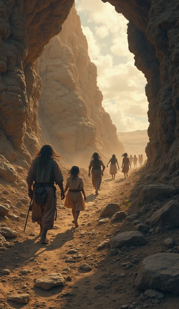Lot and his two daughters take refuge in a cave, isolated and believing they are the last survivors on earth.