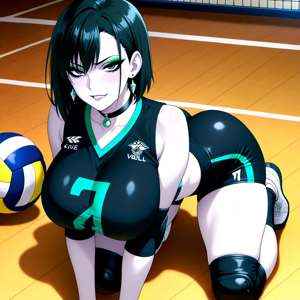 green eyes, (green color hair:1.2),By bang,short hair,
BREAK ((((buruma:1.3), (crop top:1.1), sleeveless volleyball uniform)):1.2),
BREAK captivating posture,inside in room,peeking out upper body,Be red in the face,irritated expresion,Shut your mouth,(8K:1.1),((perfect curve hip, ass)), emphasize ass, ass highlighted
BREAK (masterpiece:1.2), best quality, high resolution, unity 8k wallpaper,NSFW ,(illustration:0.8), (beautiful detailed eyes:1.6), extremely detailed face, perfect lighting, extremely detailed CG, (perfect hands, perfect anatomy),