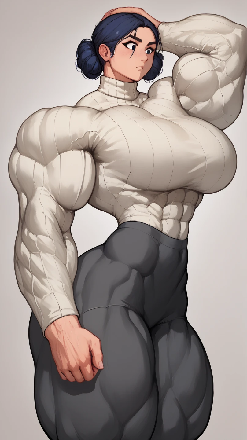 1girl, adult, perfect face, perfect eyes, perfect hands, intricate details, score_9, score_8_up, score_7_up, rating_safe, source_anime, sketch, shiny black hair, medium length hair, sharp eyes, massive breast, muscular body, bare feet, nude, full body design, traditional style, greyscale, unorthodox fighting stance, standing, blush
