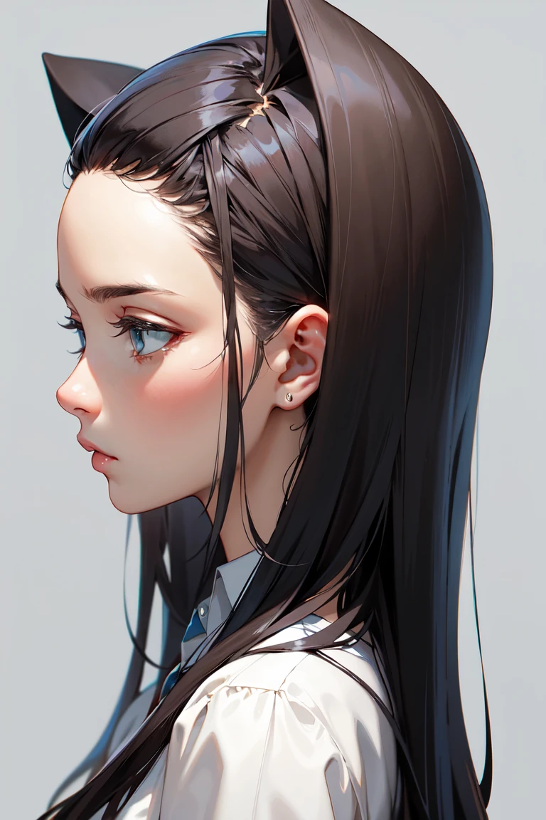 1 Girl, Rin Tohsaka, Solitary, long hair, sweater, red sweater, looking at the audience, Blue Background, Black Hair, Simple background, Both sides up, 高领sweater, blue eyes, Lips, Shut up, Ribbon, hair Ribbon, Bangs, 高领sweater sweater, Upper Body, parted Bangs, black Ribbon, ribbed sweater, Double tail, nose,