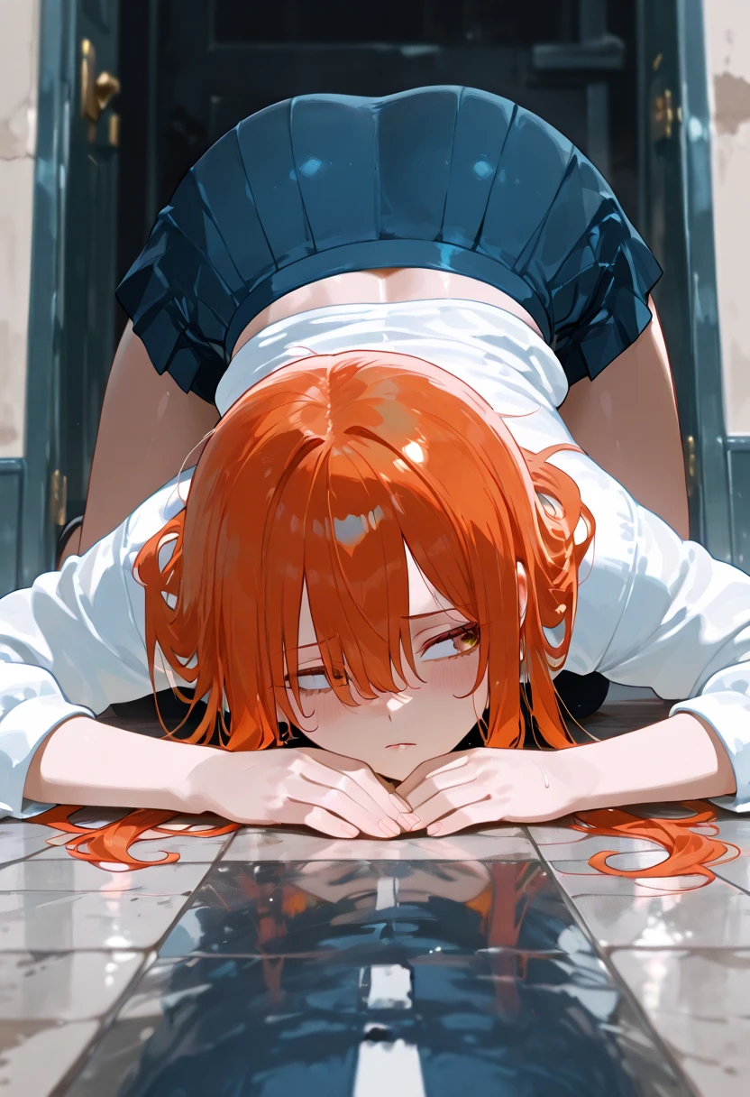 (masterpiece, best quality), intricate details,
1girl, <lora:kiara1:0.8> takanashi kiara, orange hair, feathers, multicolored hair,
<lora:Concept-dogezaV5:1> dogeza, nude, folded clothes, clothes on ground, folded orange shirt, folded orange skirt, nipples,
