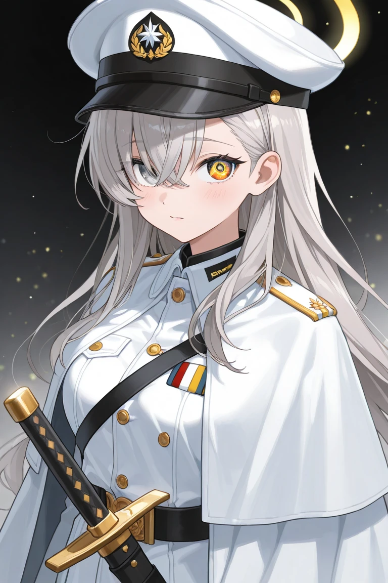 best quality, masterpiece, detailed,
<lora:HighSchoolFleet_TheaKreutzer:0.9>, TheaKreutzer,
1girl, closed mouth, smile,
purple hair, wavy hair, one side up, orange eyes,  hair ribbon,
military, military hat, brown jacket, brown skirt, belt, red necktie,
standing, looking at viewer,
ocean, (ship, military vehicle:1.2)