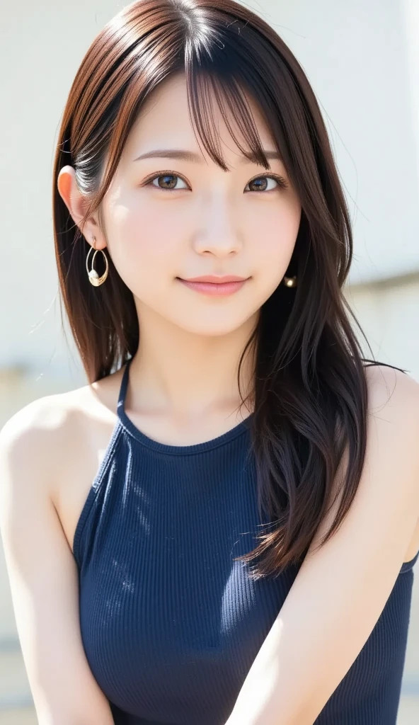 (((Top-down configuration:1.33)))、((No underwear:1.55))、One Girl、Beautiful and detailed eyes and face、barefoot、20 year old cute Japan woman, ((Extremely precise and accurate anatomy:1.0)), (photo Realistic:1.4), (hyper Realistic:1.4), (最高品質のRealisticな肌の質感:1.4), (Improvement of quality:1.4), (Enhances the beauty of skin texture:1.1), Clean and glowing skin, mesh, thin:1.2, (Realistic:1.3), Realisticなライティング, (Smoother lighting:1.05), (Improving the quality of cinema lighting:0.9), Backlight, A gentle light on your face, Ray Tracing, (Bright light:1.2), 32K, One Japanese woman, fine grain, Detailed face, (Film Grain:1.1),(Accentuates body lines:1.1), High resolution, Natural look, Kind eyes, Improves hair quality, Delicate light and shadow, Transparent muscles, Graceful pose, Beautiful Eyes, Sharp details, Soft light reflection, Beautiful contours, Delicate skin tone, Fine hair texture, Natural background, (((sunny day、Beach、A strong wind is blowing、Her hair and skirt are flying、Squat, Traditional navy blue sailor uniform、Open shirt、Pleated skirt、Scooping seawater with hands:1.25、splash、Sandy Beach、Light of the sun、clear blue sea、The waves crash quietly、Blue sky and white clouds、green mountain々、Beautiful Nature、The joys of youth)))、