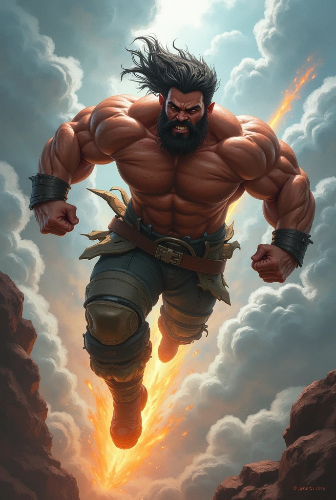 GIGANTE MALDOSO CELESTIAL, COM ROUPA MEDIEVAL