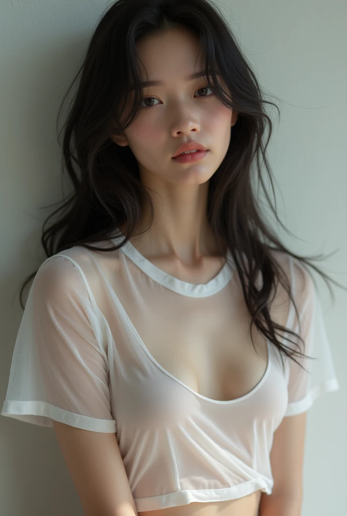 neat college girl、petite person、(Long white silk camisole、white panties)、Outside the field、(Slimed、small tit、flat boobs、small tit)、Photorealsitic、detaileds, Skin Texture, ultra-detailliert、Delicate and sexy collarbone、Super Detailed Face、Detailed lips、A detailed eye、二重まぶた、10years old girl、Sexual facial expressions、((Nipple bumps、Wet White Sheer Camisole))、Squatting and peeing