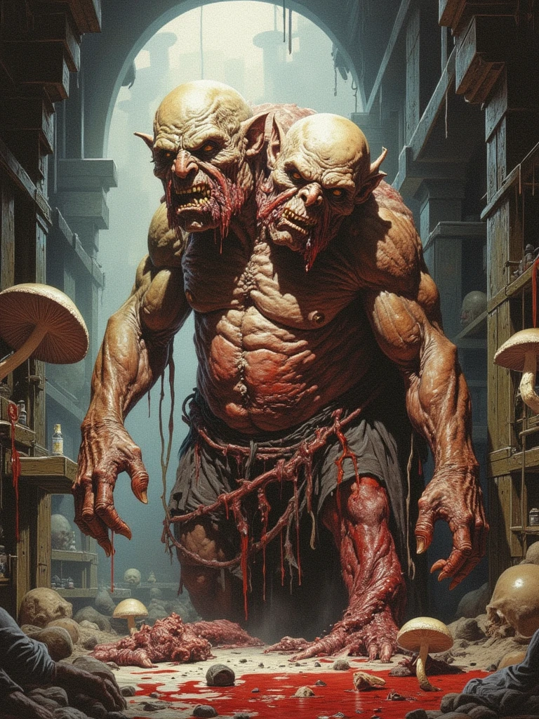 Orcs, and zombies trapped in a large post-apocalyptic prison with a testing lab in the middle