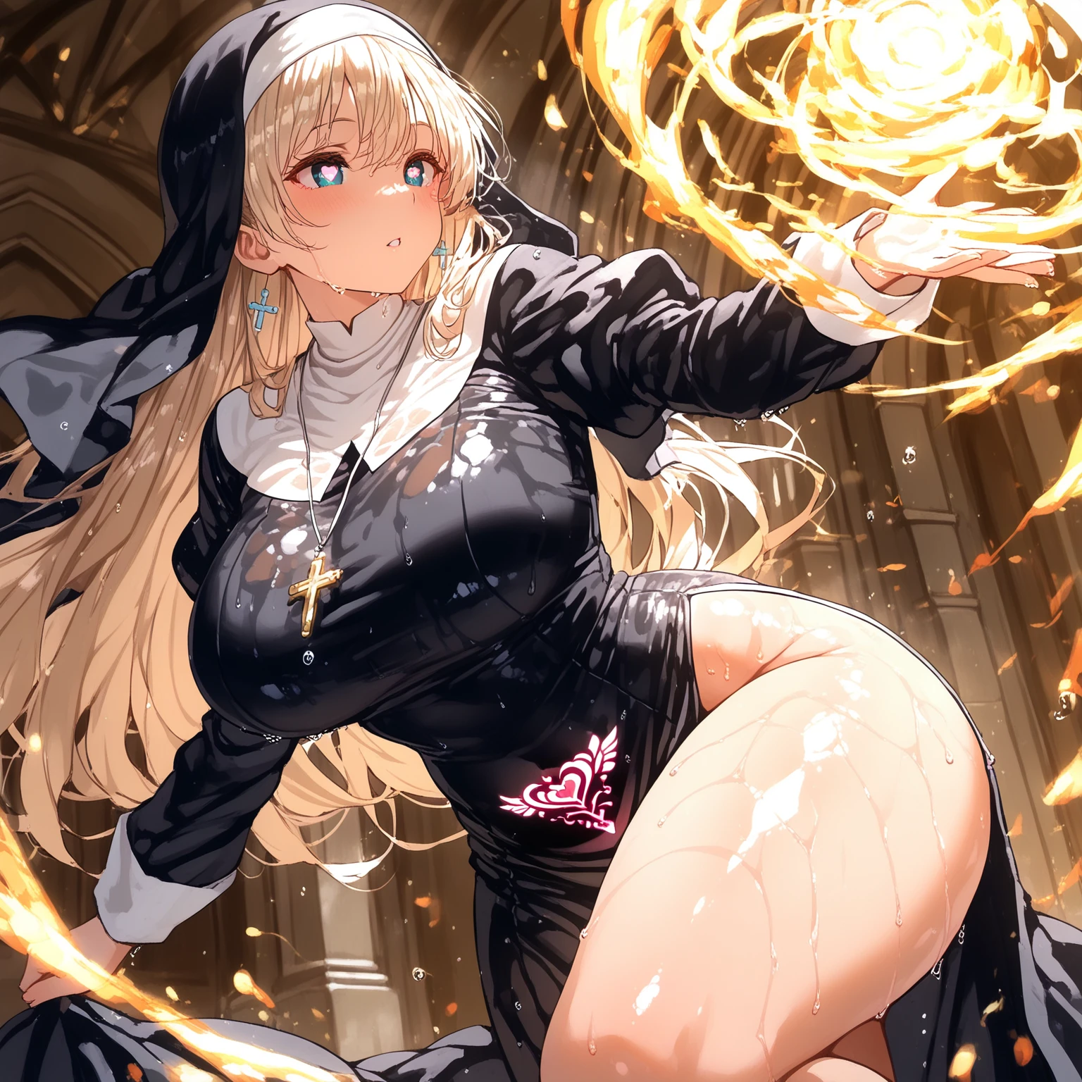 (PrincessCoffee girl) ,gold eyes ,(dilated pupils), (Whipped) surrounded by warm and seductive coffee steam. She has luminous(( light dark skin ))and a tantalizing camel-t , she embodies the perfect mix of seduction and power in the coffee world ,