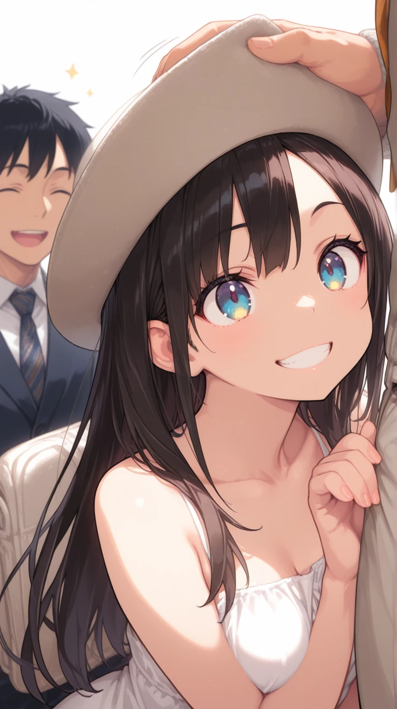 kuroe shizuku,
masterpiece, best quality, highly detailed, small breast, showing breast, seductive pose, vaginal sex, at garden with crowded people, looking for others people, cosplay at the park, looked others people, photoshoot, people captured using camera, blowjob 1 boys