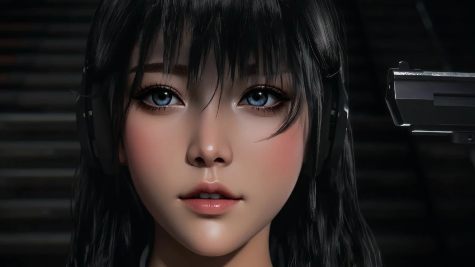 best quality, highres, extremely detailed CG, 8k wallpaper, an extremely delicate and beautiful, best shadow, hyper detailed, intricate details, detailed_background, extremely beautiful girl, beautlful face, cute, lustrous skin, depth of field, cyberpunk_city_alley