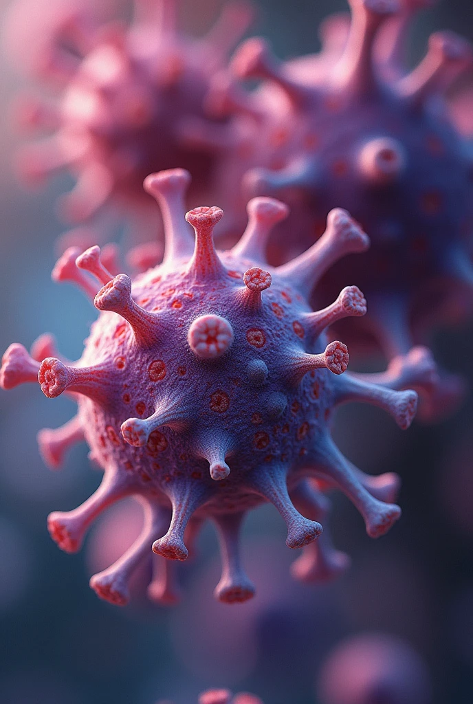 3D rendering of immune system molecules、Shallow depth of field、High contrast and brightness、Photos taken with the Sony A7S III camera、film like、Magnificent、high sharpness、Ultra-realistic 8K、Millions of small details、Blockbuster action movie LUT like a movie applied to an image