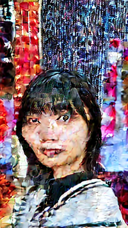  Out of focus Horror Damaged Static fuzzy vintage old Polaroid asian Female rockstar bloody horror demonic