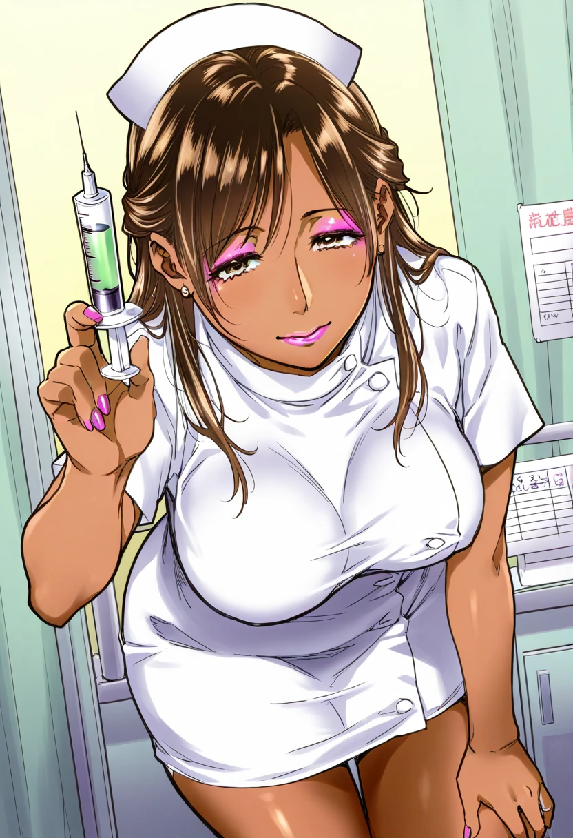 , Tt_flat, milking machine, topless, topless, topless, Small breasts, Small breasts, Small breasts, amanogawaki, yellow hairband, , long sleeves, bowtie, white skirt, blue thighhighs, mary janes, Milking equipment, breast rub, Half-taken off school swimsuit, Nipples are visible through the bra, Nipples are visible through the bra, Nipples are visible through the bra, Large nipples, high quality, high detail, beautiful, high resolution, 8K, Super detailed, Anime-like,, Show me your armpits，Put your arms over your head，