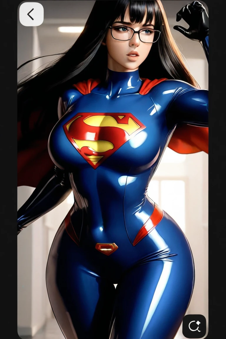there's a woman in a short dress walking on a runway, digital art by Nelson Alexander Ross, winner of the Artstation contest, neo-dada, neosurrealism. digital art, neosurrealism, neo surrealism, cover art, giant art, dreamy cyberpunk girl, promotional art, using superman S symbol, tracer in a tight dress, near a galaxy, skydoll noa, superman s