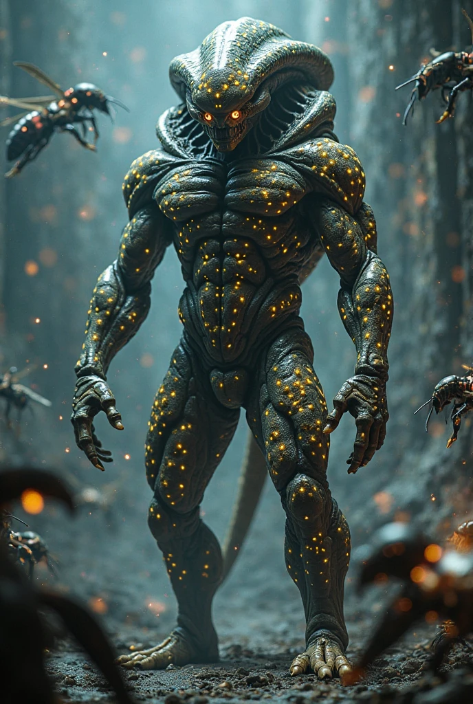create an illustration of a creature developed by a scientiest