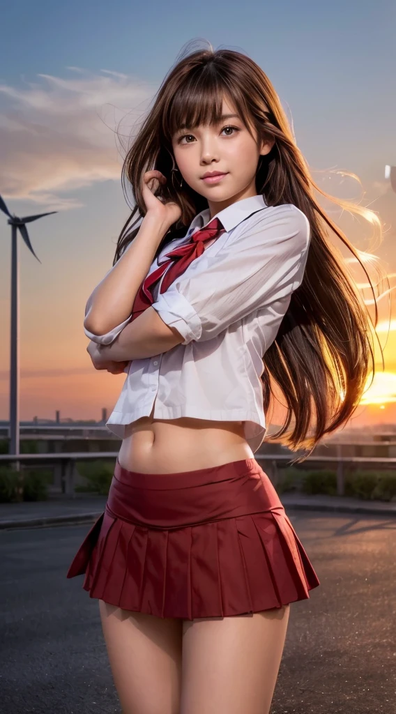 Pubic hair grows、Smile full of happiness、((Transparent colored laced panties:1.3))、Don't wear panties、、Panting face、Lacking、After being attacked、school girl outfit(Plaid miniskirt)、a sailor suit、Sweating、Expression in a state of excitement、short-hair、eye glass、Almost completely naked、Jumping、(((chest open and fully visible:1.5)))、1girl in, Amazing face and eyes, Smile happily, (extremely detailed beautiful face), (School uniform, Pleated mini-skirt:1.3), (Uniform with wide open chest), (Naked_Shirt:), (Best Quality:1.4), (Ultra-detailed), (A hyper-realistic, Photorealsitic:1.37), Beautiful fair skin, extremely detailed CG unified 8k wallpaper, RAW Photos, professional photograpy, Cinematic lighting, Walking, (strong breeze), (Her skirt flutters in the wind:1.7), (Panties:1.5), Outdoors, Commuting to school, crosswalk, Signal, A refreshing morning, Sunlight, View from below