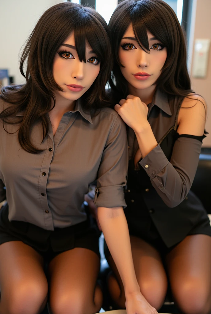 Egyptian woman、20yr old、Human skin feel、Realistic Woman、OL、Wear a suit、Stockings、ty、s Office、Solo Shot、short-cut、Kiss Face、