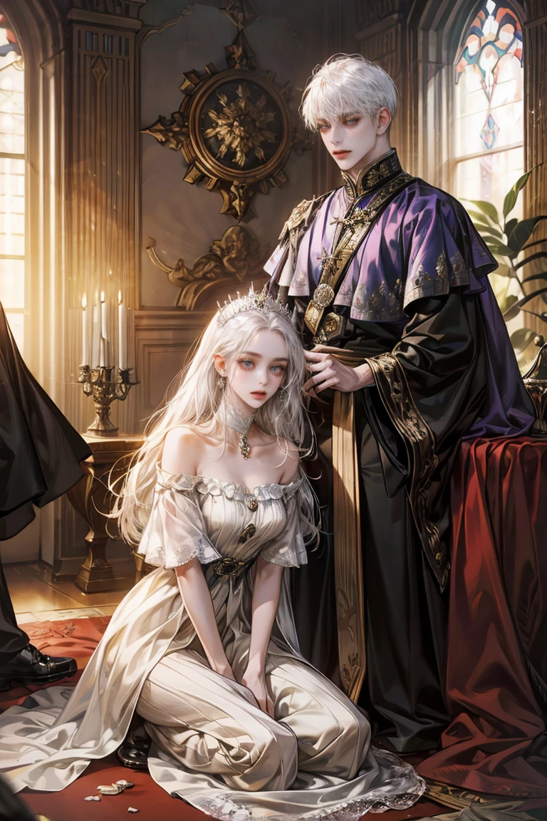  ((best quality)), ((masterpiece)), (detailed), very skinny, prominent collarbones, skinny arms, flat stomach, visible hip bones, red and white clothing, Bloodborne inspired, occult aesthetic, occult, detailed and intricate steampunk and detailed gothic, NSFW, Very dramatic and cinematic lighting, cosmic horror, grim-dark, side-lighting, perfect face, NSFW, Fluttering lace flared long knee length dress with frilly petticoats, knee length dress, pleated petticoats, lolita dress, petticoats gothic lolita, complex lace boots, side-lighting, gothic lolita aesthetic, wielding a mighty sword with mechanical components, carbine, NSFW, beautiful small breasts, small breasts, full body, whole body, body, NSFW, full body, whole body, head-to-toe NSFW 