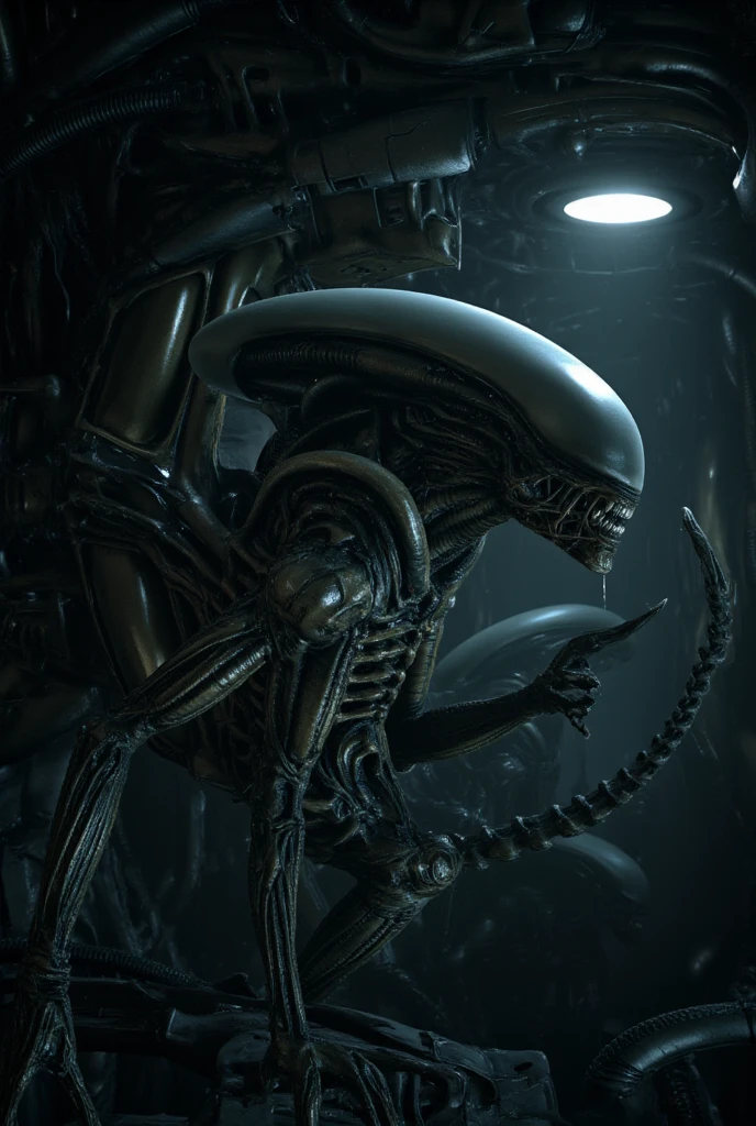Inside the dark spaceship

