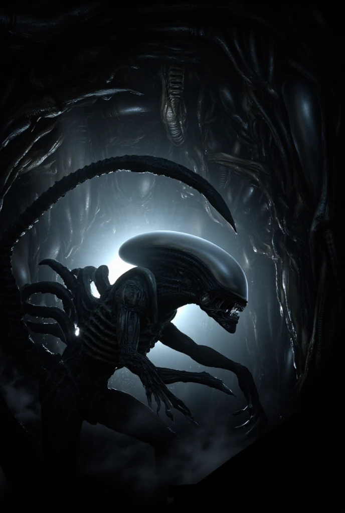 H. R. gieger planet, intricate gieger detail, movie still, nasa footage, planet with gieger detail, ridley scott film, film footage, planet with unusual surface, xenomorph planet, celestial body, anatomy, ribs, tentacles wrapped around a planet
