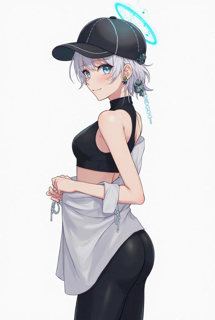 naked girl, white hair, braids, two tone hair, gradient eyes, midriff, thigh_gap, perfect skin, perfect lighting, simple background, bedroom eyes, cat_ears, :3, smirk, loose fitting crop top, natural sagging breasts,
<lora:homebrew_MakkuroUrufu:0.9>
