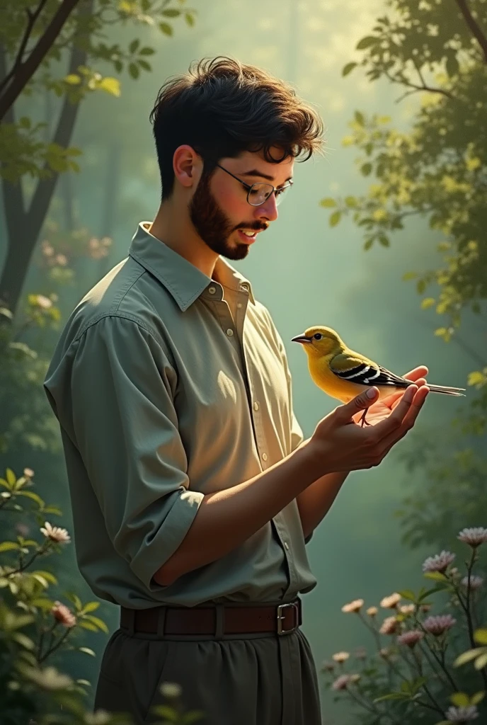 Frank Viana, a boy with small eyes and wide mouth, with white hair, enjoys singing and has acne marks on his face, (beautiful detailed eyes,beautiful detailed lips) singing passionately, (medium:oil painting) in a lush garden, surrounded by vibrant flowers and lush greenery. The garden is filled with (fragrant petals,intricate leaves,beautiful birds singing), creating a serene atmosphere. The sunlight shines gently, casting soft (golden rays of light, warm sunlight) on Frank's face, illuminating his (adorable freckles,smooth complexion). He is wearing a (stylish outfit,simple t-shirt and jeans), which perfectly matches his vibrant personality. With his (confident stance,body swaying rhythmically), he captures the hearts of those who listen, filling the air with the melodious sound of his voice. The (melodic notes,harmonious tunes) blend harmoniously with the surrounding nature, creating a mesmerizing scene of (beauty and music). The painting is of (best quality,highres:1.2), with (ultra-detailed,sharp focus) brushstrokes capturing every intricate detail of Frank's features, from the delicate lines around his eyes to the texture of his hair. The colors are (vivid and vibrant,soft and soothing), evoking a sense of (joy and energy, tranquility and peace). The overall lighting is (soft and gentle,warm and inviting), illuminating Frank's face with a (subtle glow,radiant aura), enhancing his youthful charm. This painting showcases the (realistic,photorealistic:1.37) representation of Frank, capturing not only his physical appearance but also his vibrant personality and love for music.