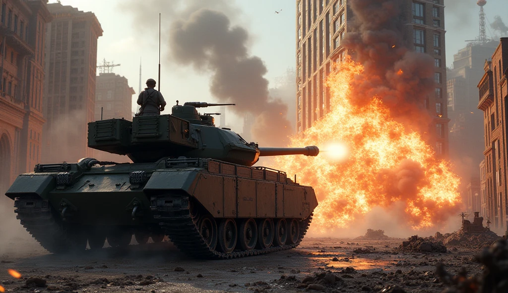 Realistic depiction、Skin that reflects light、military、cyber punk、Armored Tank、(((intricate skin))), armored tank, in big battle, in the future、　science that has developed too much、Hellish scene、(((Caterpillar:1.2)))、tank have mech technology (arms:1.5), explosion、inflammation、toilet、rain、dynamic　angle、from below, bokeh, Depth、Detailed Images、high quality、High Resolution、tire、Kurae！７It's a barrage!！、