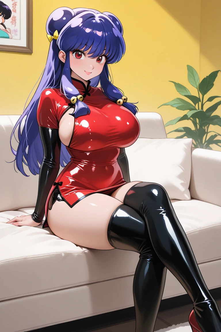 (((Solo)))、(((mature、Big Tits、naked、Erotic、 exposed)))、(((Brown Skin、Sunburn)))、Brown fur, Dark silver fur, Blue Hair, Braid、Orange eyes, Huge lips, Swollen lips, (Perm、Wavy Hair、Twin tails)、Large Breasts, Huge breasts, Hourglass illustration, (Tight waist), trust, Superiority, Bratty, Brat, Being spoiled, Bully, Thick thighs, Earrings, On top of that, Diaphragm, Bermuda, smile, Half Plane, evil smile, pov money, sosteniendo money, Money cayendo, Sweatだくの, Moaning, from the front, Bright roomで (Soft Light, sofa), Big Breasts, Grande aa , Big hips, front, Receive money, Remittance handover、Big Lips、Apply red lip gloss、Bright room、illumination、At the pub、(Black fishnet stockings)、Pubic hair、(Black Choker、Sexy panties)、evil smile、Sweat、Wet Skin、From above、(Micro Dress, Shiny Red Dress, gloves, belly button, Waist cutout)