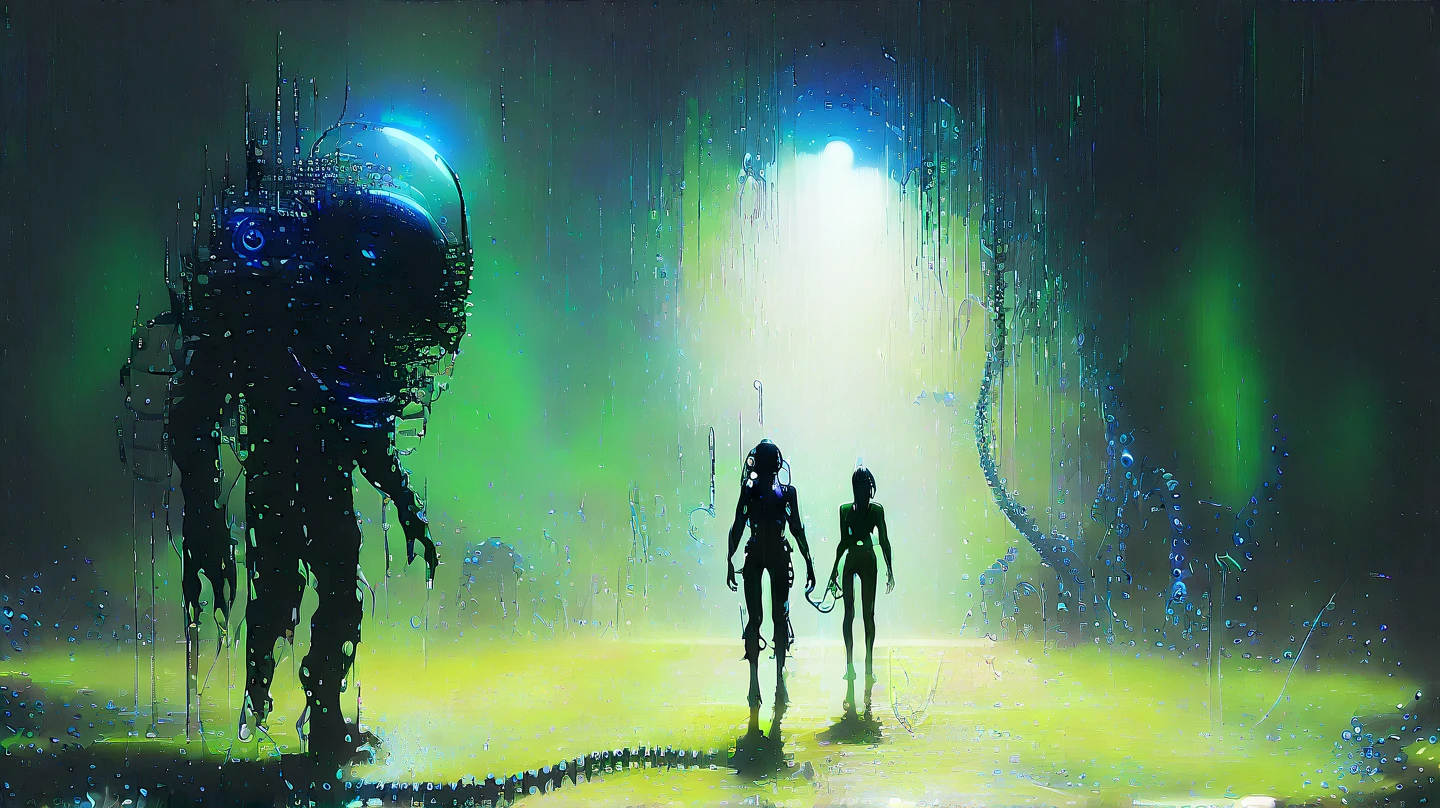 2d retro illustration, demon and Chronomancer's Time-lost Isle with silver jumpsuit and Electrostatic Dust Fields  <lora:Fantastic_Planet_XL-000007:1.0> <lora:Fantastic_Planet_XL-000009:1.0>