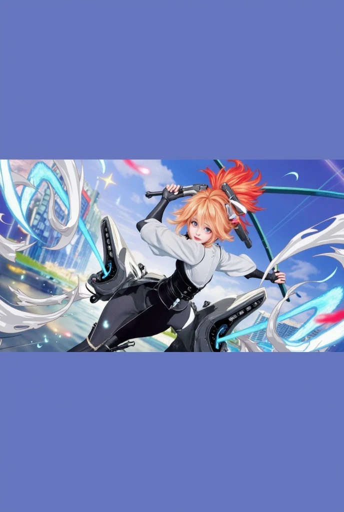 anime girl with sword and sword in the air, from arknights, ayaka genshin impact, ayaka game genshin impact, macross delta splash art, arknights, anime mecha aesthetic, detailed key anime art, genshin impact style, light novel cover art, genshin impact character, genshin impact, macross delta, key anime art, genshin