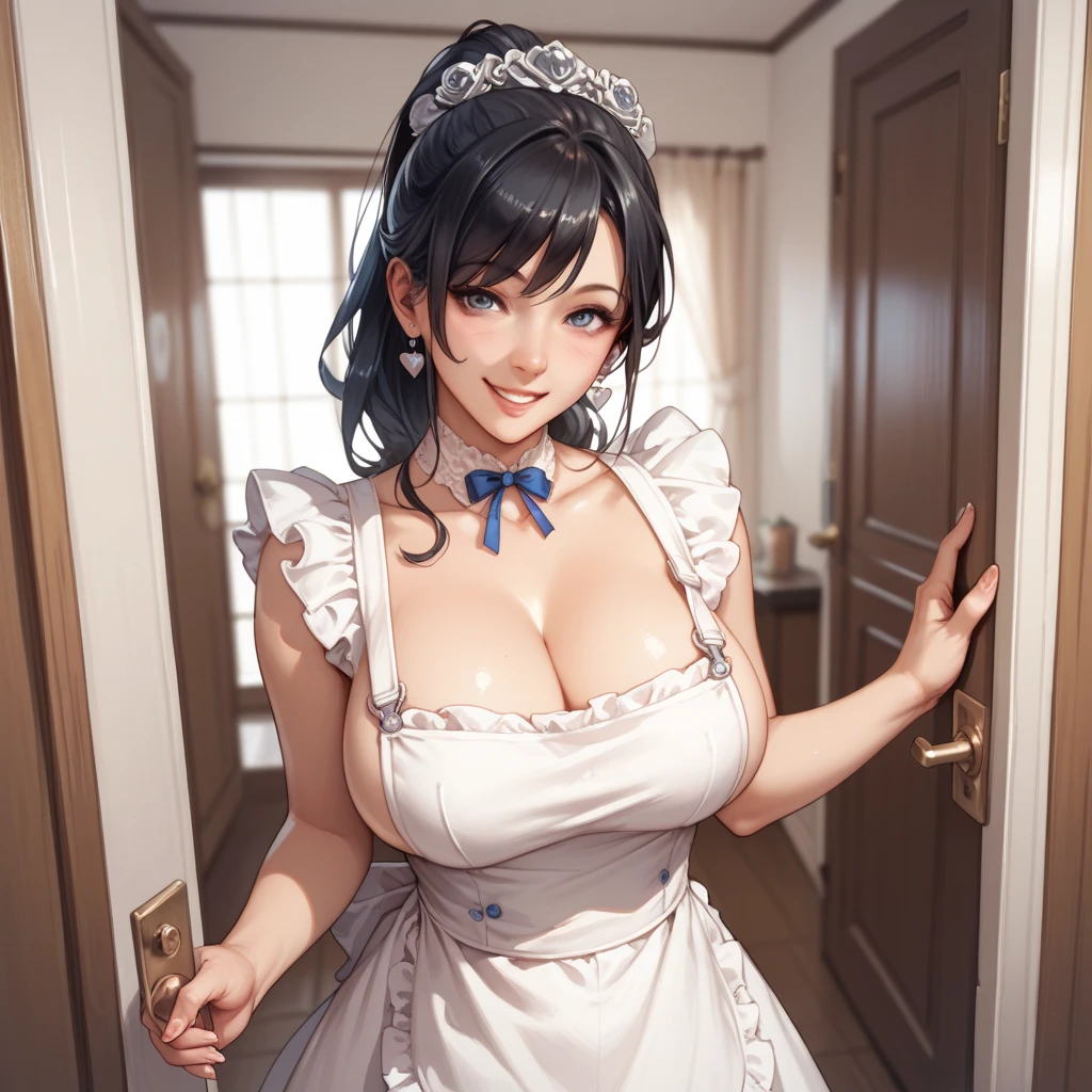 Erotic、Sagasawa Fumika、White headband、Big Breasts、Shiny light blue sequined long dress、Off-shoulder dark pink love hotel、Sexy smile、Lightly open your mouth、Evil female executive、adult、Married Woman