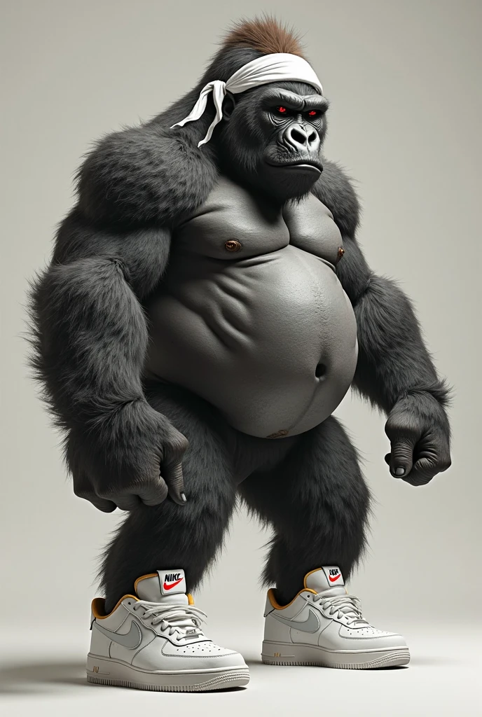 Close-up of a muscular and athletic male gorilla, naked, posing sensually, wearing short sports pants below showing his big erect penis, in a park, at daytime, wearing a cap, wet with semen, sweaty body, well detailed, ultra detailed, NSFW, black fur, whole body, big body, detailed face, detailed features, detailed muscles, good anatomy.