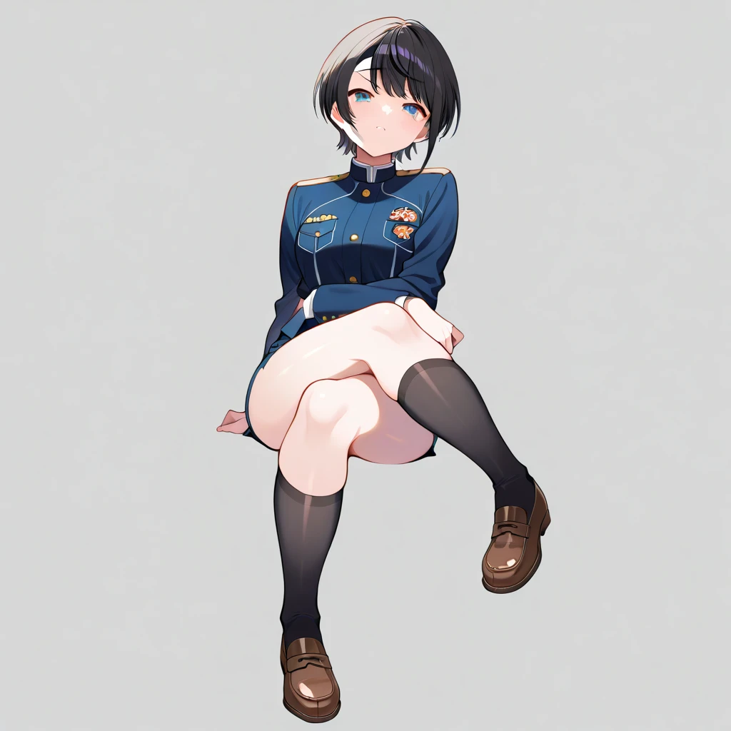 (detailed background), masterpiece, best quality, Officer_DVa, female_service_cap, facial_mark, (full-body angle), black skirt, panty hoes, white_gloves
<lora:Officer_DVa-05 (1):1>