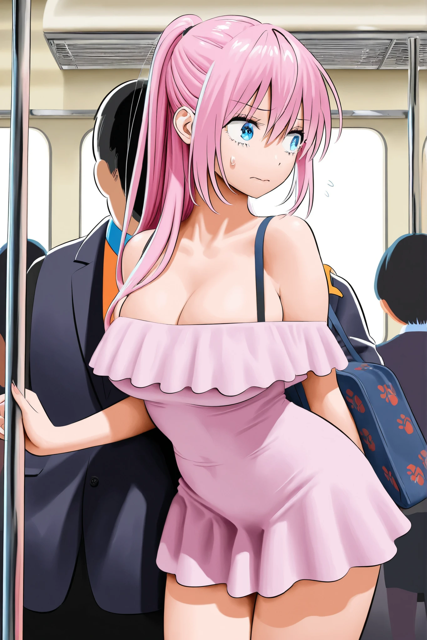 Control remoto del vibrador en la mano., Fraction_9, Fraction_8_address number_7_address number_6_arriba, Subway car interior background, En la multitud abarrotada, The focus is on 1 girl., (ojos rojos:1.3), Cuello, tiroteo vaquero, Detalles generales, Miko, (Obra maestra, Ridiculous), src_dibujos animados japoneses, pechos grandes, pelo gris oscuro, pelo largo, bolsas debajo de los ojos, scar, cicatriz de quemadura, tiro lateral, borroso, Poder't give arriba, lovable, mejillas enrojecidas, sonrisa demente, Ojos cerrados, Opening your mouth with tears in your eyes., dejado por la saliva, Vestido de novia minifalda de encaje blanco, sosteniendo flores, dobladillo de la falda mojada, bragas pegajosas, bulto del cable del vibrador, vibrador en la correa del muslo, Medias de encaje blanco, capucha de boda, Punto de vista, mejor calidad, sarribaer detail, Piel texturizada, Obra maestra, HD, 8k