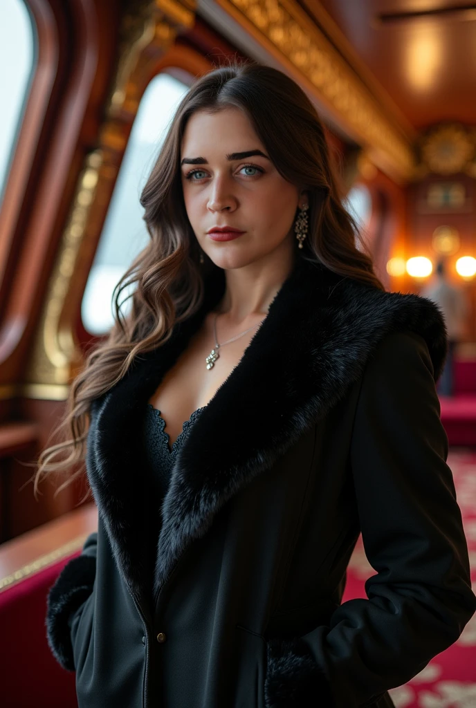 mulher arafed em um vestido preto e um colar de pele branca, arte digital de um elegante, modelo de moda elegante, pose elegante e deslumbrante, epic and elegant portrait, 8k portrait render, vestindo uma roupa elegante, mulher elegante, retrato elegante, elegante pose de glamour, pintura digital elegante, 3 d render arte do caractere 8 k, pose sorridente elegante, barbara hammer 4 k