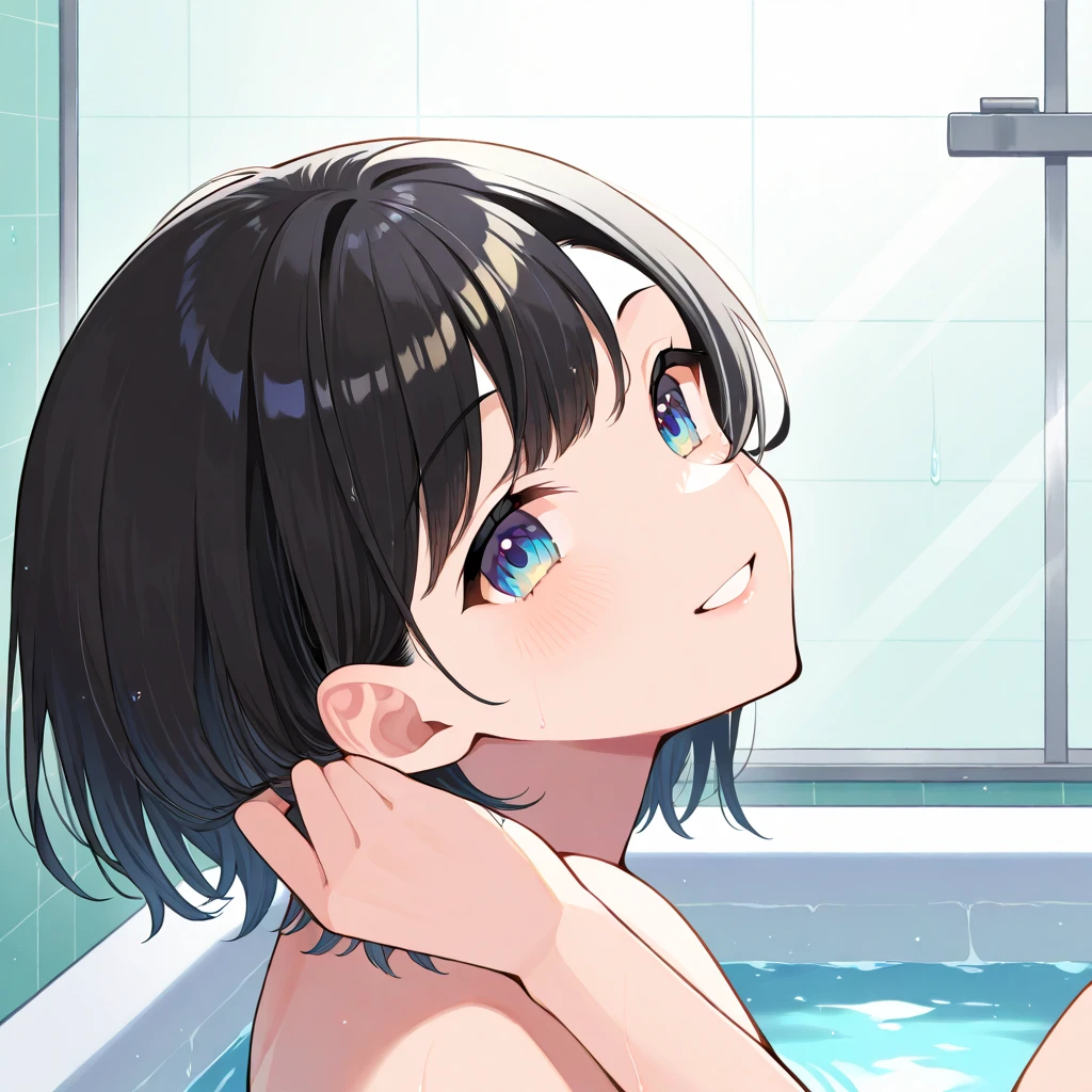 woman,全naked,Shyness,Public bath,delicate,nude,naked,whole body,pubic hair,naked足,Lower Body,Leg spread,Spread your legs,Small breasts,Black Hair,