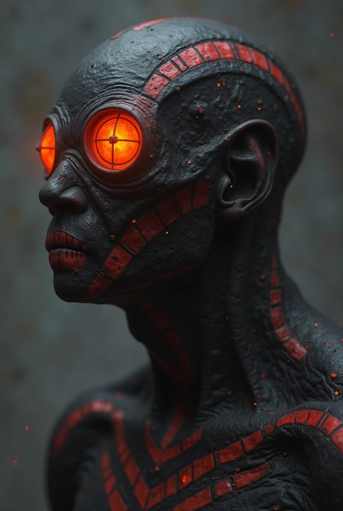"(The best lighting, oscuro, dramatic),(feto calavera alien, Hellraiser, Cicatrices, , sexy, cerebro, sangre, una rata dentro de la cabeza, terror.),(ojos rojos, calaveras). morning light.