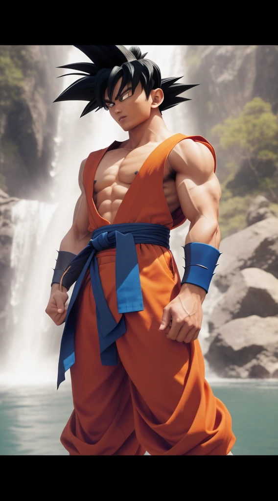 quadratic element,style of shonen animado obra de arte,goku,Las proporciones son correctas.,Detalles de la cara,muy detallado eyes,peinado,Detalles del cuello,detalles de ropa,Preparing to fight,mangas cortas,Calidad del juego,Seguimiento de luces y sombras,Trazado de rayos,brillo detallado,renderizado cg,detalle del cabello,elegante,elegante,(sentido juvenil),La ropa es complicada,perfect composition,refinamiento,alta calidad,higher details,muchos detalles,Volcano in the background, El trasfondo es complejo,a feeling of atmosphere, mirando enojado, ((animado))((vistoso)), 8K, ((obra maestra)), HDR, muy detallado, vano saliendo, profesional,palo de nube,Son Goku, Super Saiyan, lleno_Cuerpo, digital_obra de arte ,mitad del viaje,Megu-KJ, top-less,GSaya,SAYOS,Super Saiyan, 1 chico,(enfoque masculino:1.1),(male muscles:1.2),SAYOS,Super Saiyan,(cabello purpura:1.2),(mirando al espectador),blue eyes,Super Saiyan 1, chaqueta de nieve holgada de color naranja con una bolsa, standing on a snow covered mountain, lleno Cuerpo obra de arte. Estilo avatar