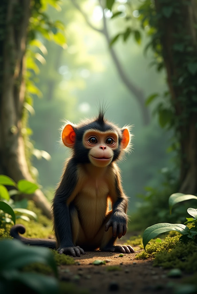 Image of monkey holding a. 8k resolution stick
